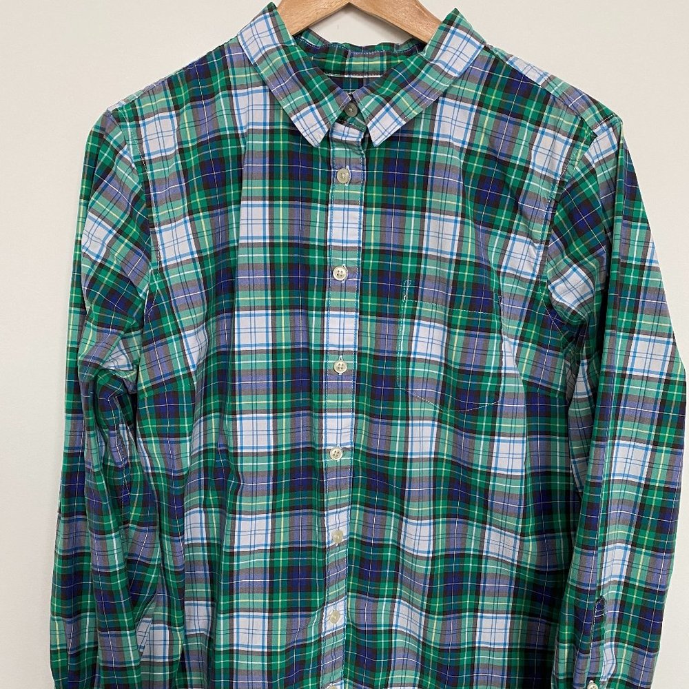 L.L. Bean Spring Plaid Shirt Long Sleeve Women's